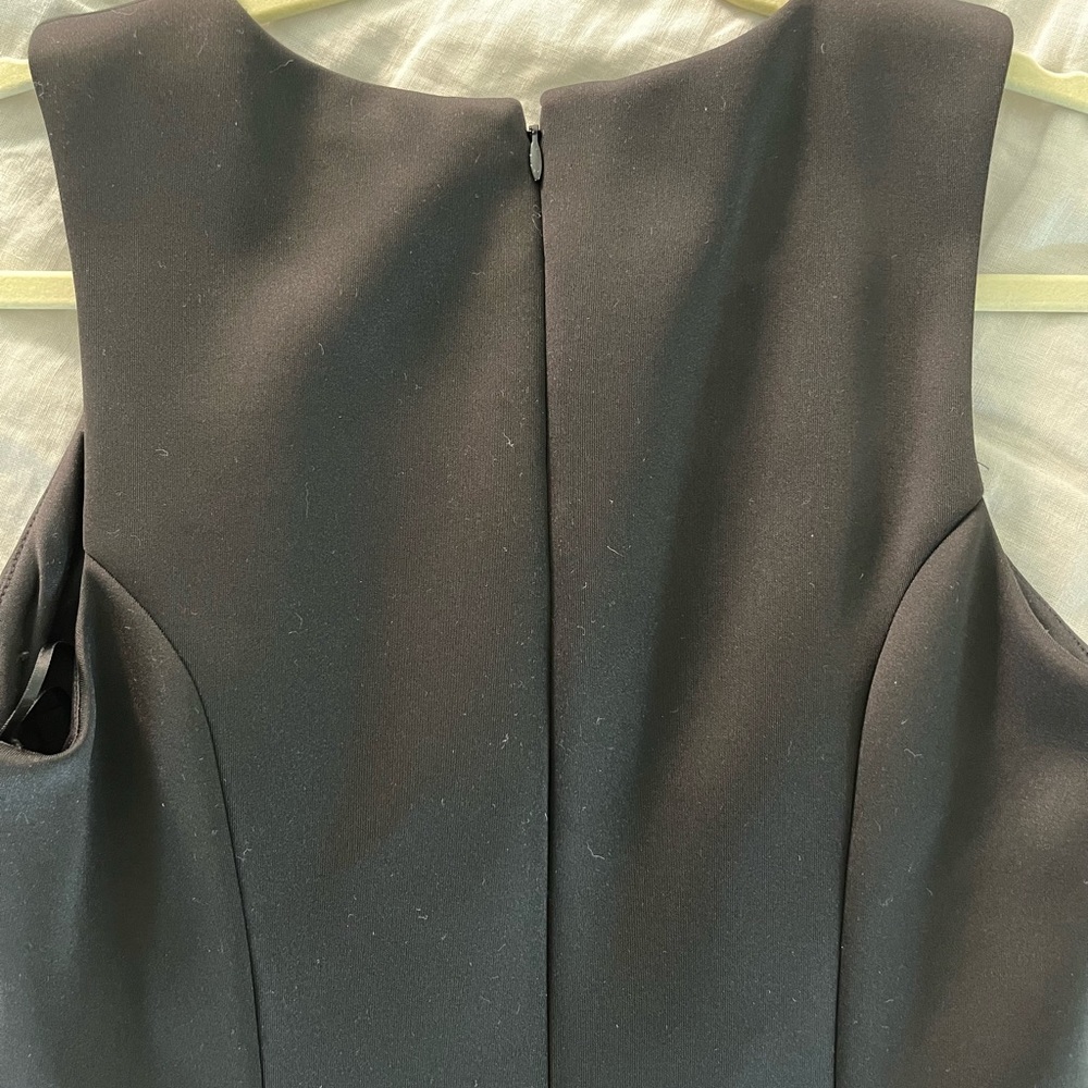 Nicole Miller Neoprene Black Ruffle Hem Dress - Picture 6 of 9